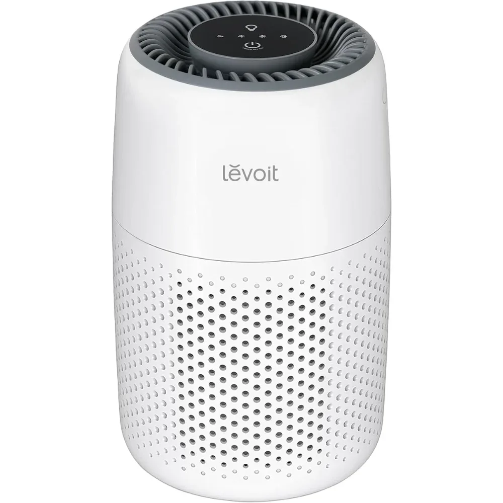 Levoit Core Mini Air Purifier for Home, 3-in-1 Filter for Smoke, Dust, Allergies & Pet Dander, 25dB Ultra Quiet with Night Light, Portable for Bedroom, Office, Desktop, LAP-C171-QAE