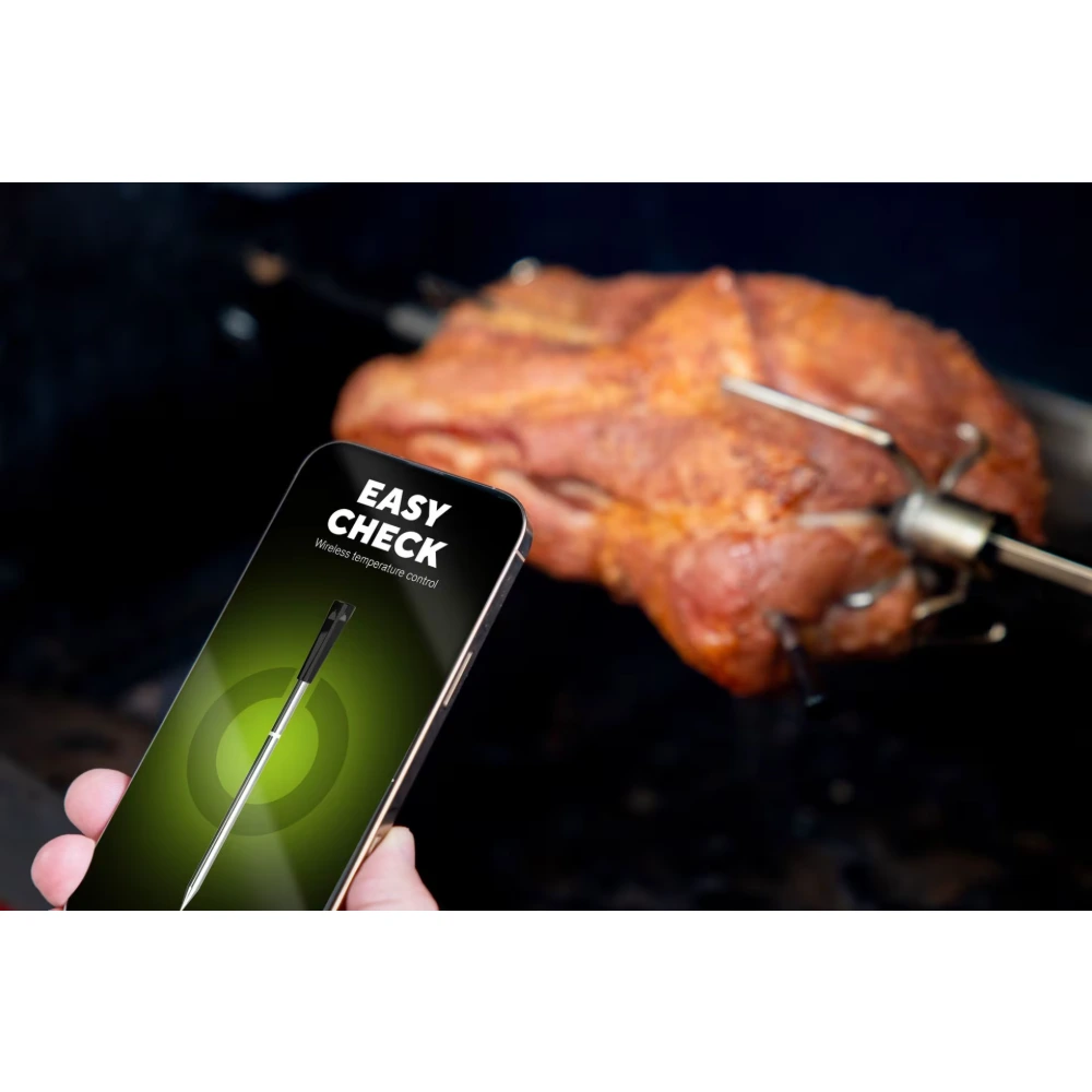 Outdoorchef Easy Check Wireless Meat Thermometer Quattro, Bluetooth BBQ Thermometer, 200m Range, App and Standalone Dock - 14.491.96 - Image 4