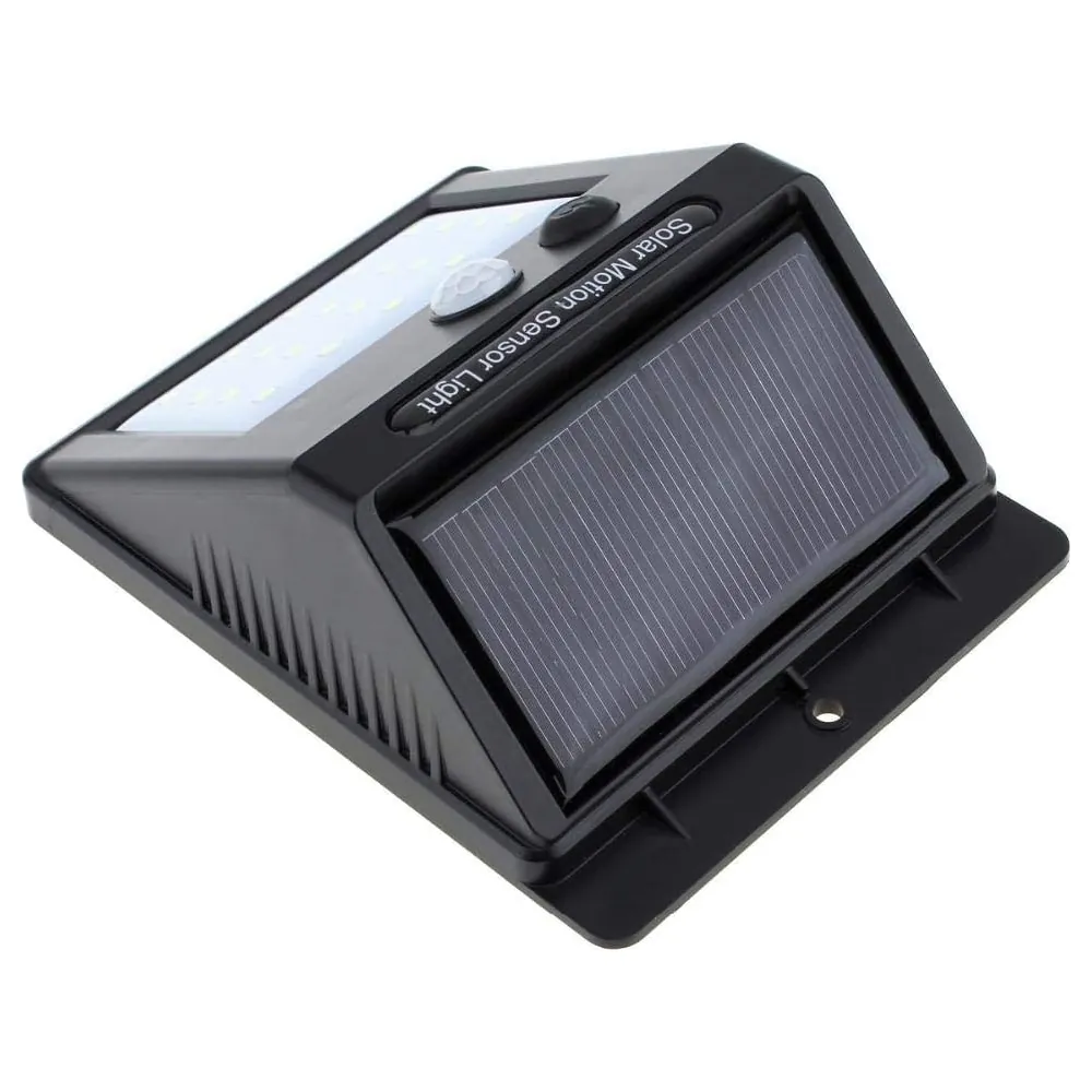 Solar Powered 20 LED Motion Sensor Wall Light with PIR and Light Sensor, Auto Day Night Outdoor Security Lamp for Garden, Yard and Path, Black - Image 2