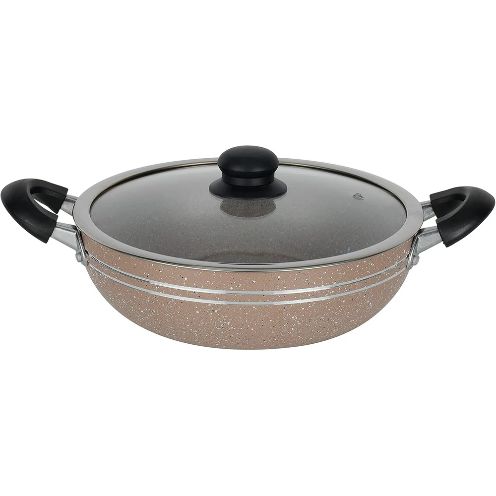 Delcasa DC1889BGE 10-Piece Non-Stick Cookware Set, Aluminum Granite Coating, Bakelite Handles, Glass Lids, Multi - Image 11