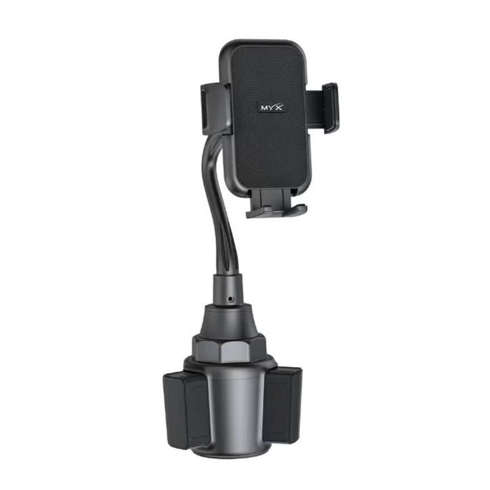 MYX Pro CupSpin Car Cup Phone Holder, 360 Degree Adjustable Stand, One-Touch Release, Foldable Hose, Black - CUPSPIN MH 126 - Image 4