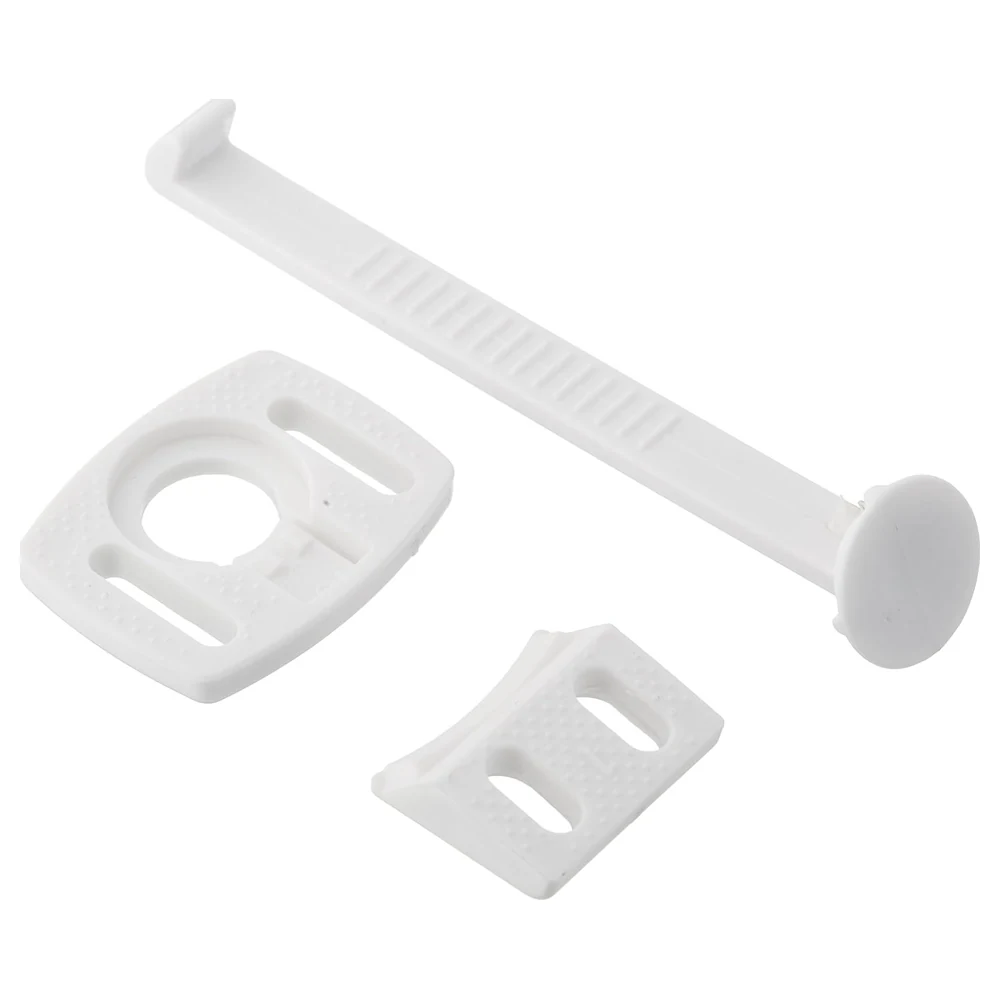 KidCo Under Counter Swivel Lock 4 Pack, Extra-Long Arm Screw-Mount Drawer Latch with Disengage Feature, White - S341
