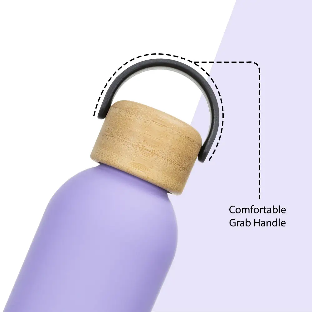 Hydrobrew Double Wall Stainless Steel Water Bottle Purple 500ml - HB_WBSS500RUB_PU - Image 5