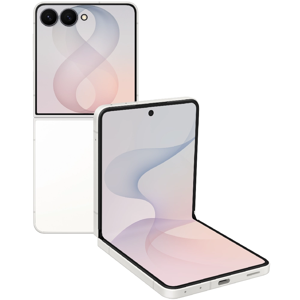 Samsung Galaxy Z Flip8 5G Dual SIM Smartphone 12GB RAM 256GB, 6.9-Inch Dynamic AMOLED 2X 120Hz Display, 50MP Dual Camera, 4300mAh, Cream - Middle East Version