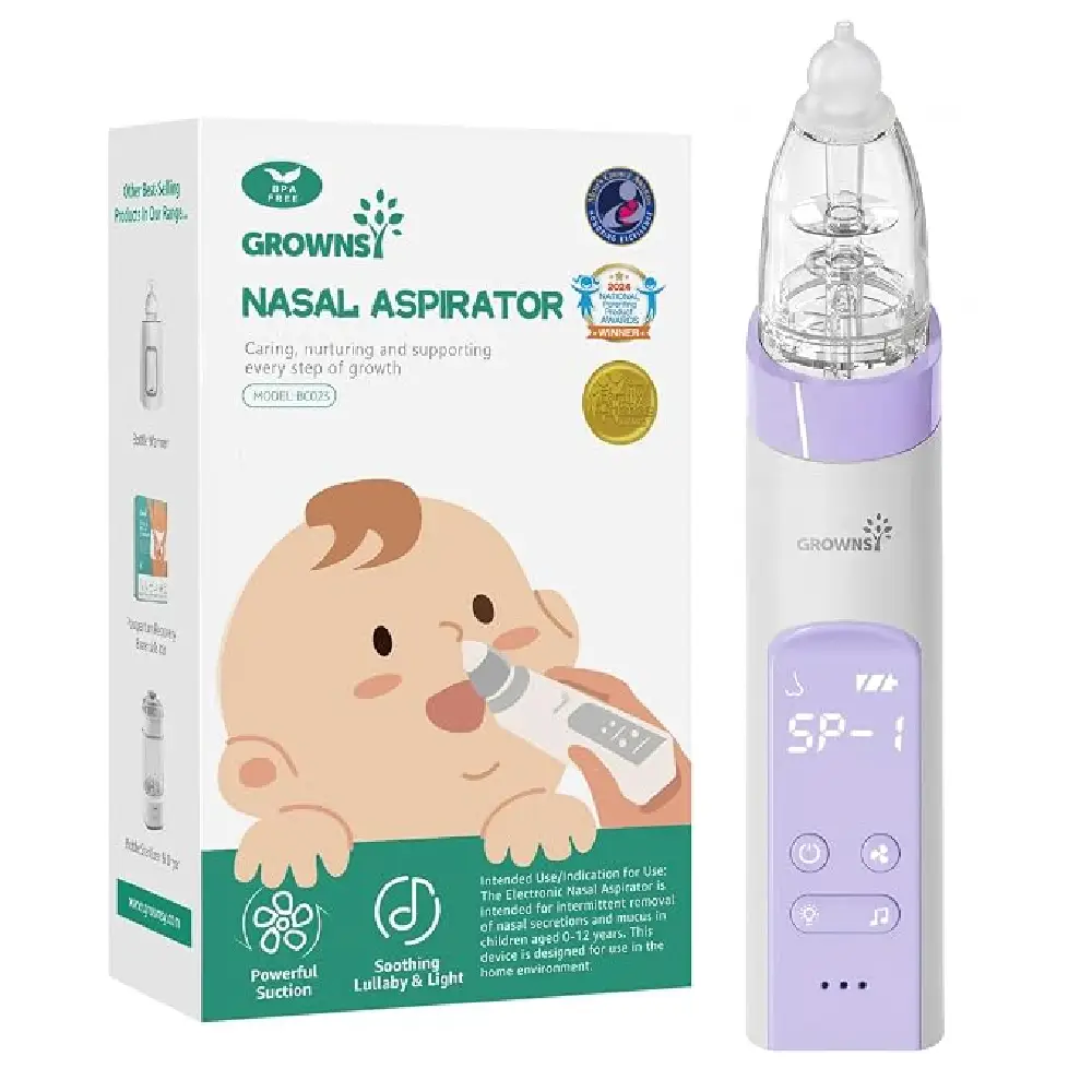 Grownsy Electric Nasal Aspirator 3 Tips - GRWBC023