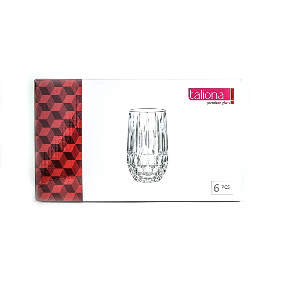 Taliona Flora 6-Piece Clear Glass Highball Tumbler Set 35 cl - C6913812 - Image 3