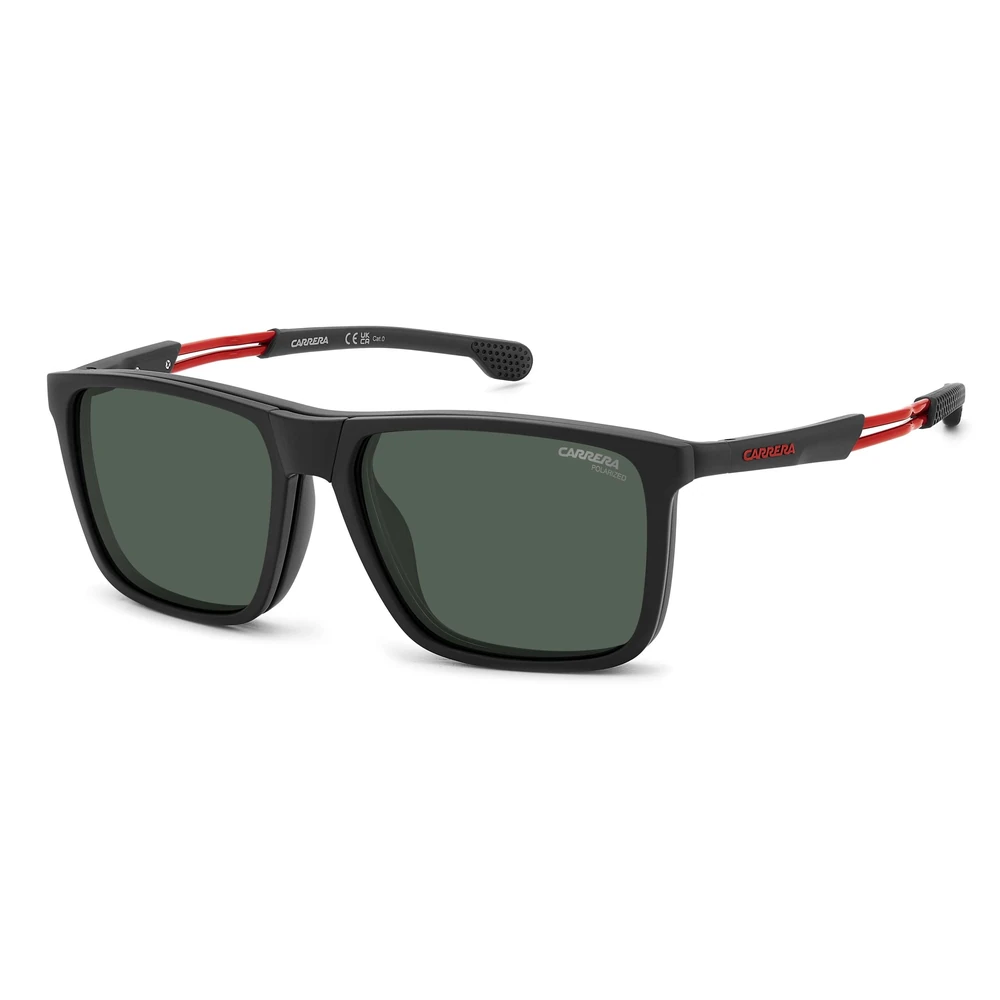 Carrera Mens Rectangular Sunglasses, Green Polarized Lenses, Full Rim - CA-4020-CS-BLX