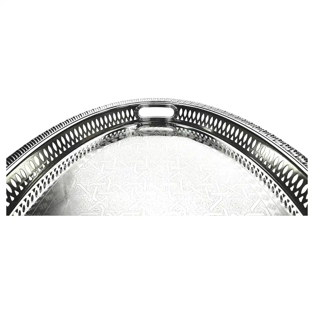 Zolten Silver Plated Oval Serving Tray, Silver, 45 cm - ZL2013642 - Image 3
