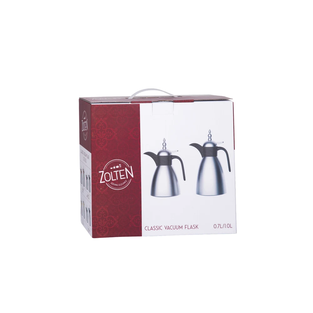 Zolten Classic Wenge 2-Piece Dishwasher-Safe Stainless Steel Vacuum-Insulated Flask Set, 0.7 L + 1 L - ZL1714700 - Image 3