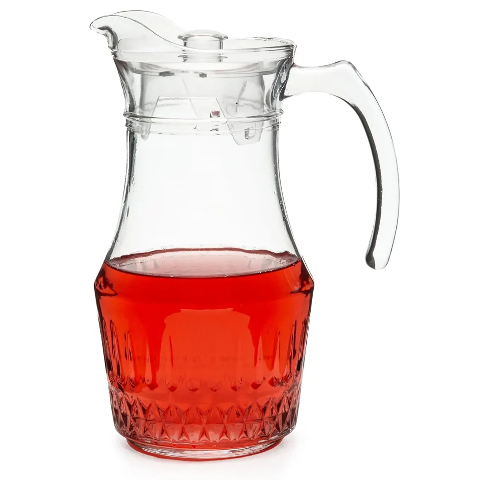Taliona Glory Clear Glass Jug with Curved Handle and Pouring Spout, 1.8 L - C6913883