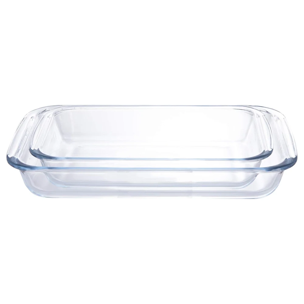 Taliona Rectangular Borosilicate Glass Bakeware 2-Piece Set 1 L & 1.6 L - TL2213524