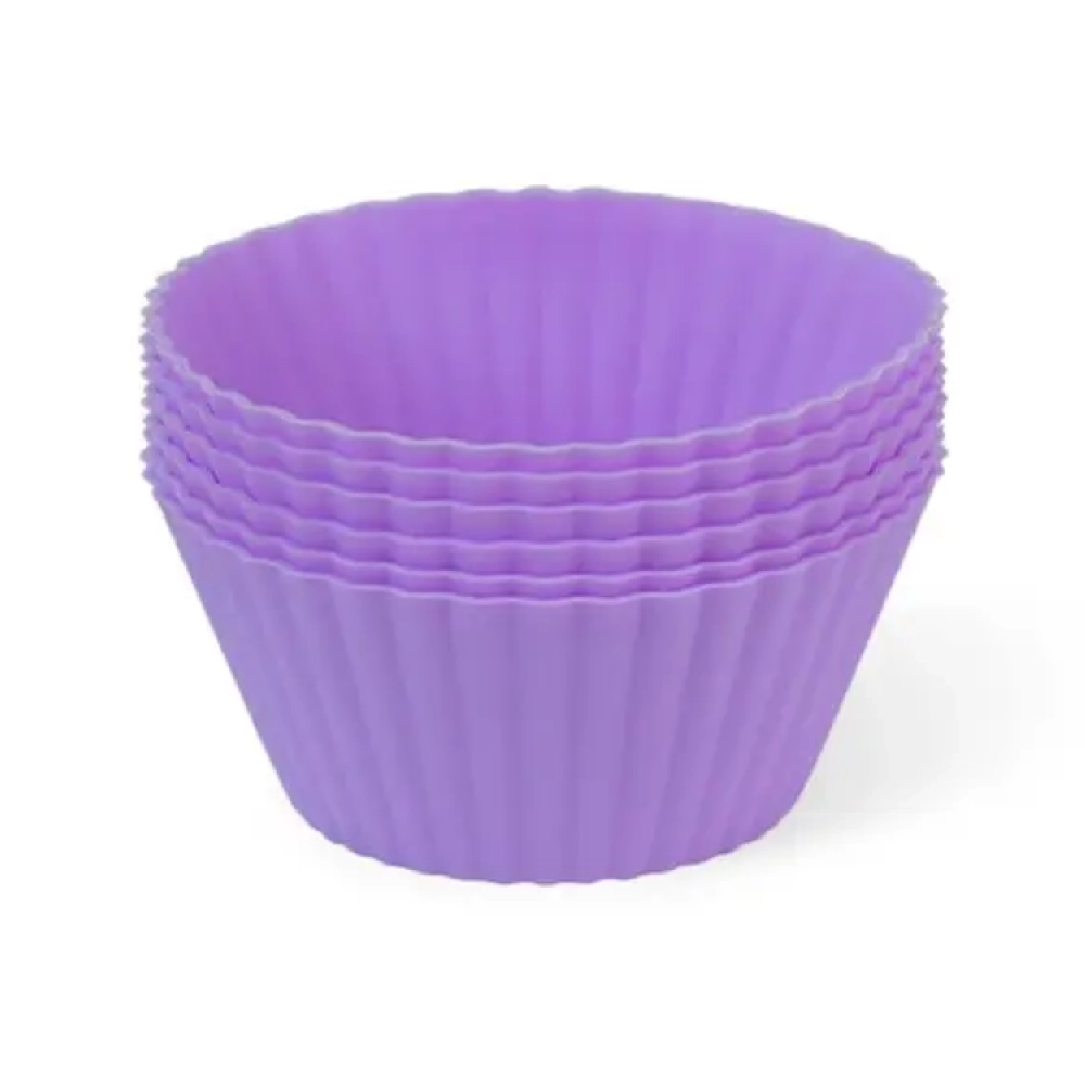 Fissman Cupcake Molds Silicone 6-Piece Purple - 7800-Purple