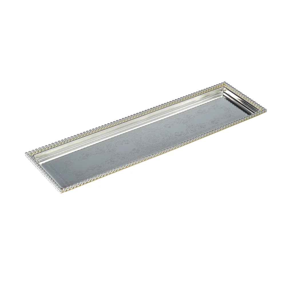 Zolten Silver Plated Rectangular Serving Tray, 60 cm - ZL2013758 - Image 3