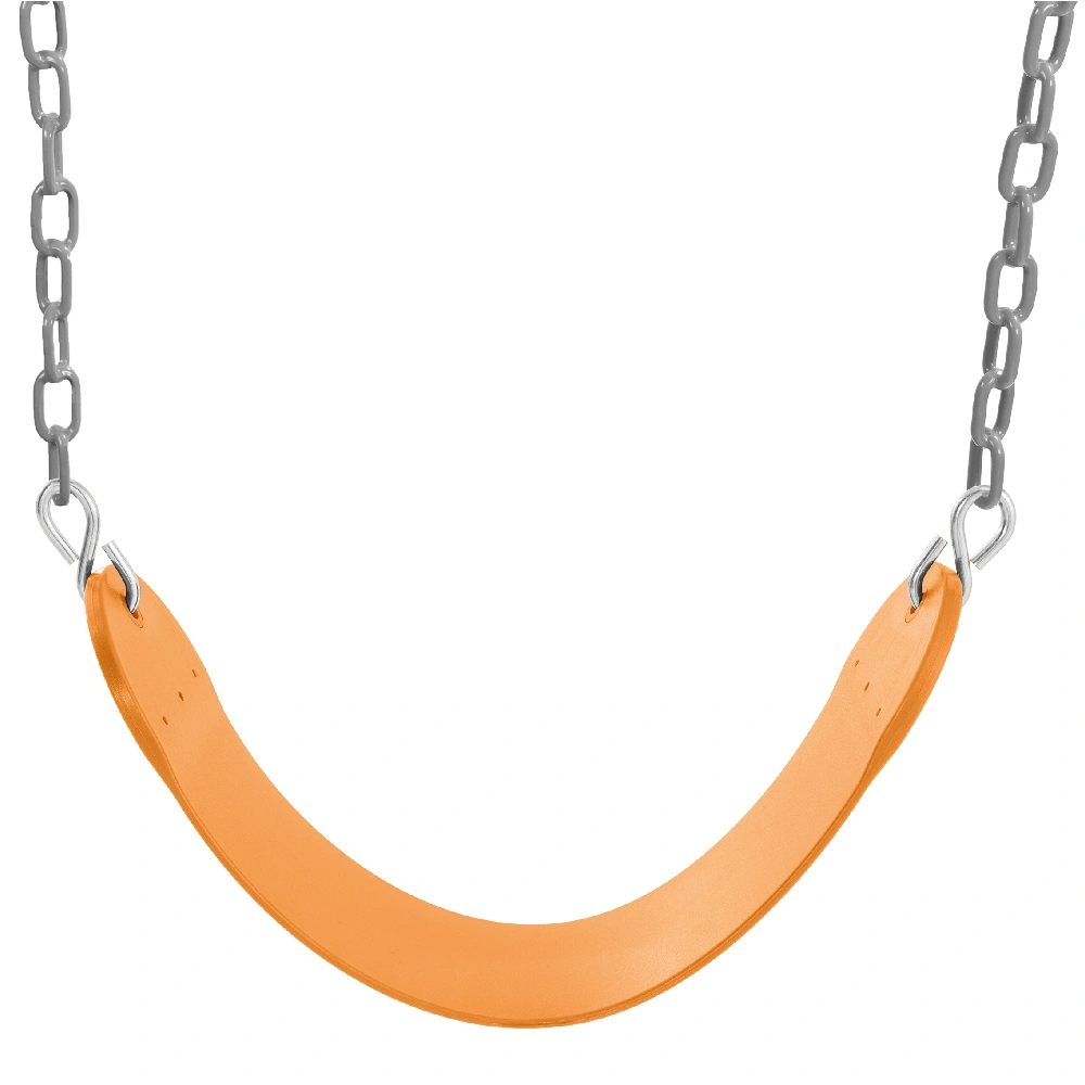 Intex Adjustable Swing Seat with Plastisol Chains - Height Adjustable, Rust Resistant, Ages 3-10, 50kg Capacity, Orange - 44004
