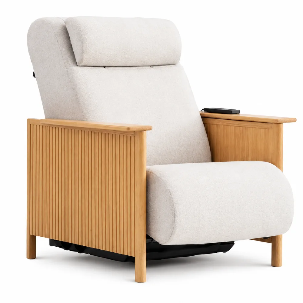 Rotai Hoyogen Regainer Chair Ergonomic Massage Recliner - 2D Massage, 4 Auto Programs, 3 Manual Techniques, Oak Wood Panels - RIAGE-J1