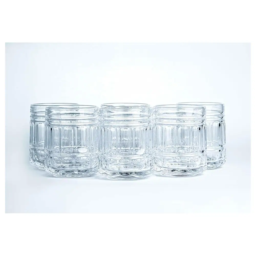 Taliona Rock 6-Piece Clear Glass Old Fashioned Tumbler Set 29 cl - C6913818