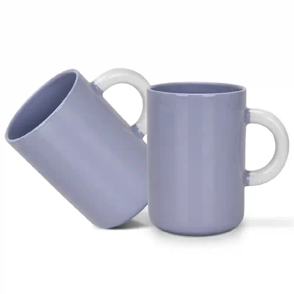 Fissman Mug New Bone China 2-Piece 540ml Lilac - 3749