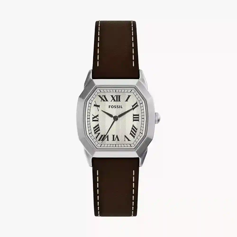 Fossil Harlow 33mm Three-Hand Brown Leather Watch - FS6214