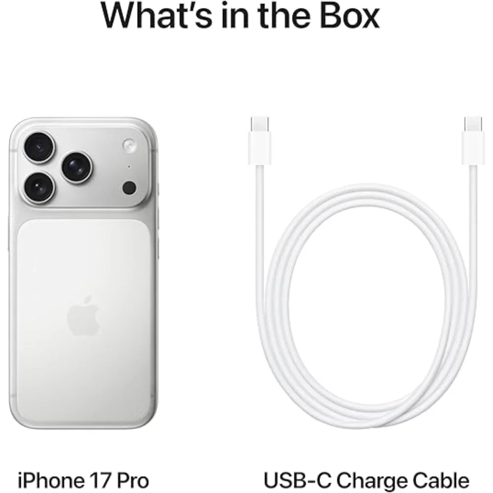 Apple iPhone 17 Pro 256GB 12GB RAM 5G Dual eSIM 6.3-Inch ProMotion Display A19 Pro 48MP Triple Camera Fast Charging - Silver - TDRA Version - Image 5