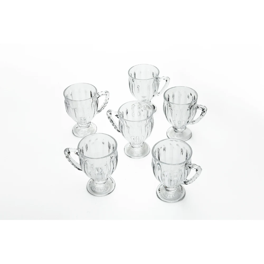 Taliona Jeneva 6-Piece Clear Glass Tea Cup Set 16 cl - C6913937