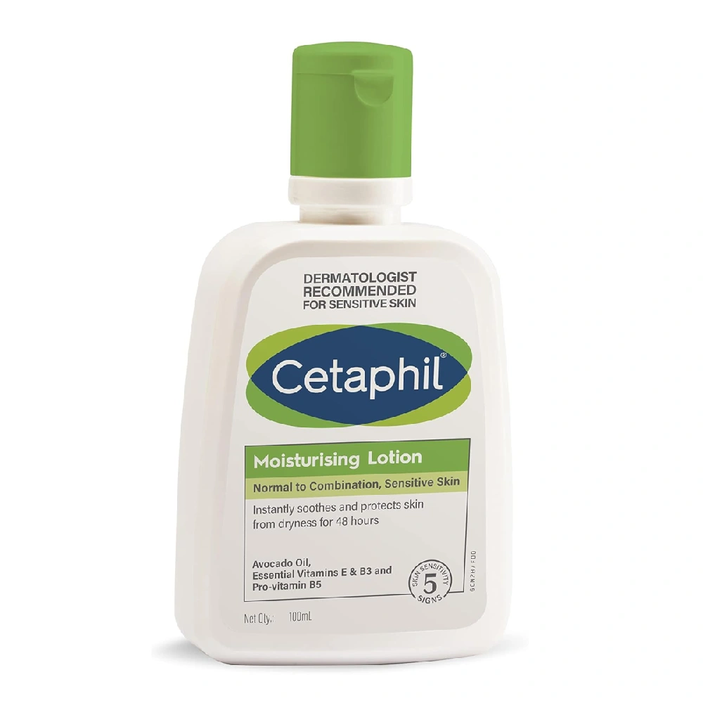 Cetaphil Moisturizing Lotion for Face & Body, 48-Hour Hydration for Normal to Combination Sensitive Skin, Lightweight Fragrance-Free Moisturizer for Men & Women, 100ml 