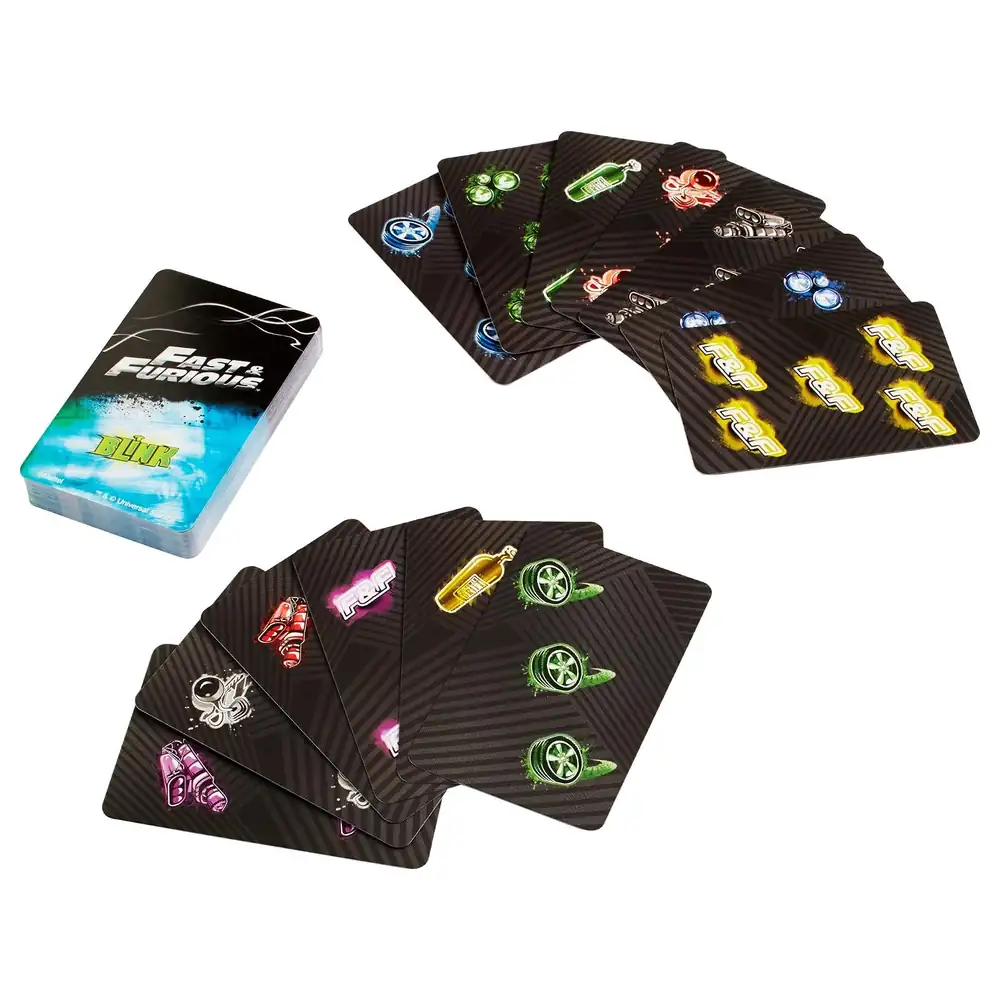 Mattel Games Blink Fast & Furious Card Game, 60 Symbol Cards, Rapid Matching Game for 2 Players, Regular and Quick Play, Ages 7 and Up - FDV58 - Image 2
