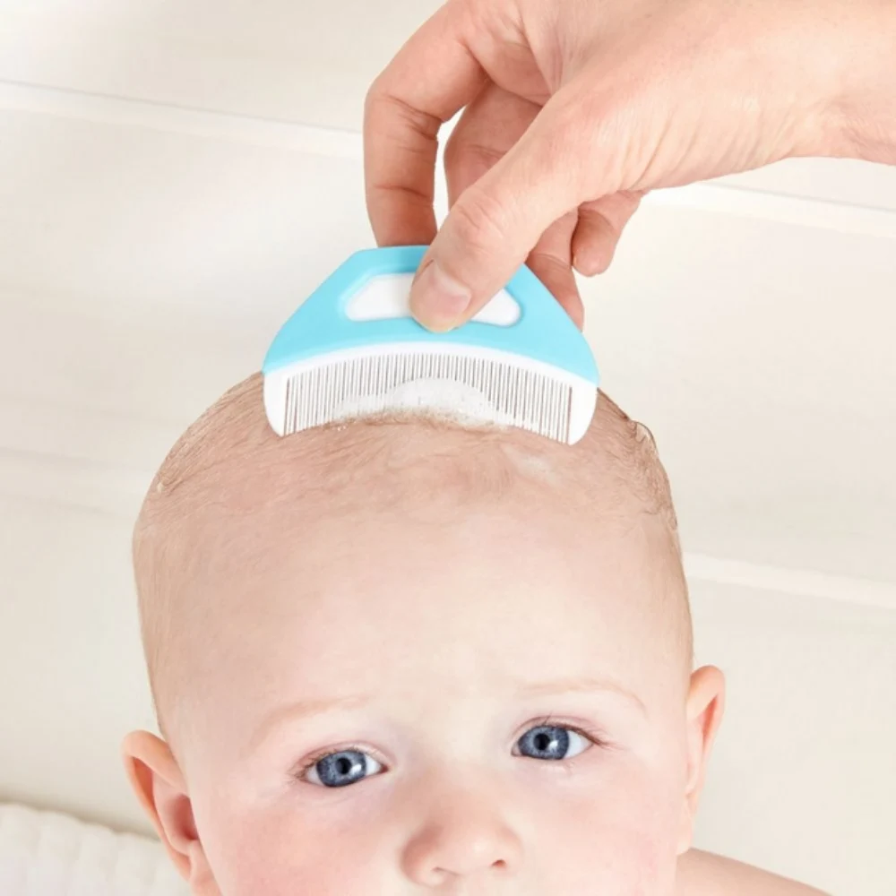 Frida Baby DermaFrida 3-Step FlakeFixer Cradle Cap System, Lather, Loosen, Lift, Soft Sponge, Gentle Brush & Comb, Fix Cradle Cap, For Newborns, White & Blue - 100000745 - Image 2