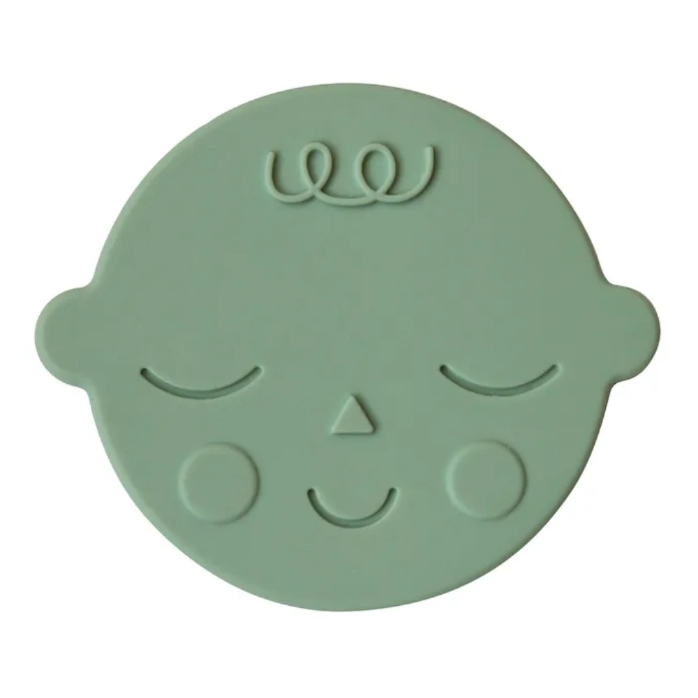 Mushie Teether Face Pistachio - MU2560317