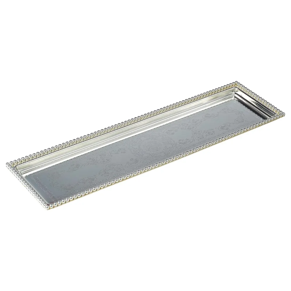 Zolten Silver Plated Rectangular Serving Tray, 60 cm - ZL2013758
