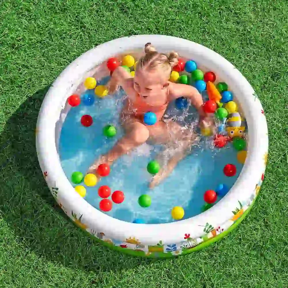 Bestway Sprouts & Spring Ball Pit 1.02m x H25cm, Inflatable Kids Ball Pit, Toddler Play Pool for Indoor & Outdoor Play, Multicolour - 521236 - Image 2