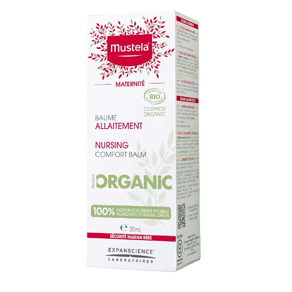 Mustela Nursing Comfort Balm Certified Organic, Fragrance-Free Nipple Cream, 100 Percent Plant-Based Formula with Organic Olive Oil, Glycerin & Vitamin E, Breastfeeding Care 30ml - H015 - Image 2