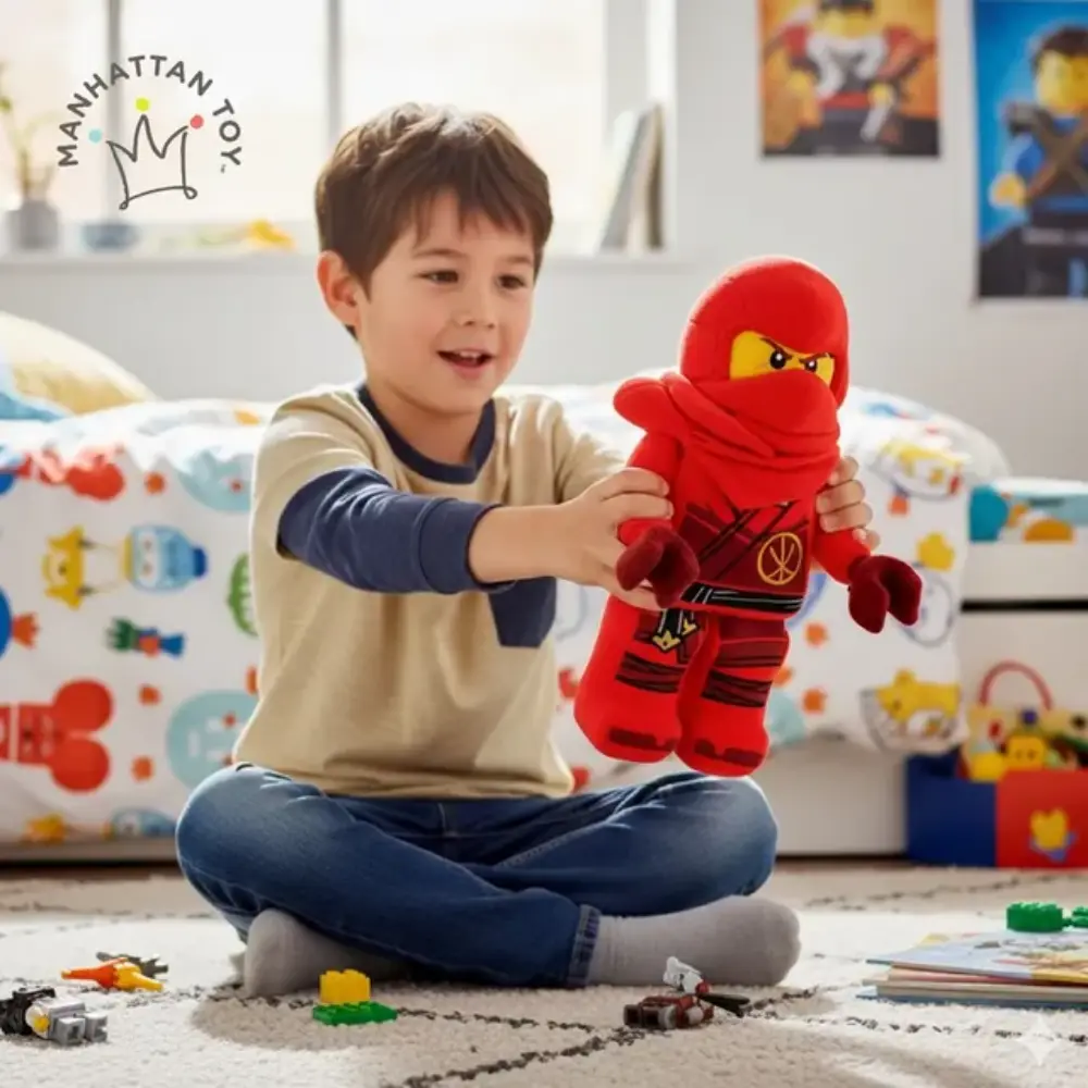 Manhattan Toys LEGO Ninjago Kai Plush Character Toy, Soft Collectible Ninja Doll for Kids, Bedroom Decor, Gift for Boys & Girls, Stuffed Figure, Multicolour - 335540LL - Image 9