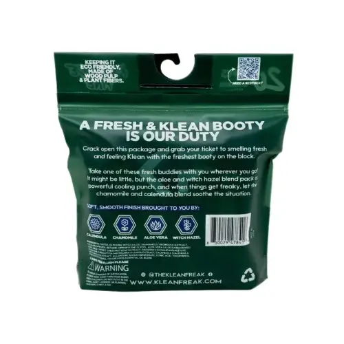 Klean Freak The Flusher Flushable Wipes 20 Pack, Biodegradable Plant Fibre, Alcohol Free, Aloe and Witch Hazel, Kascade Pine - FLKP20 - Image 2
