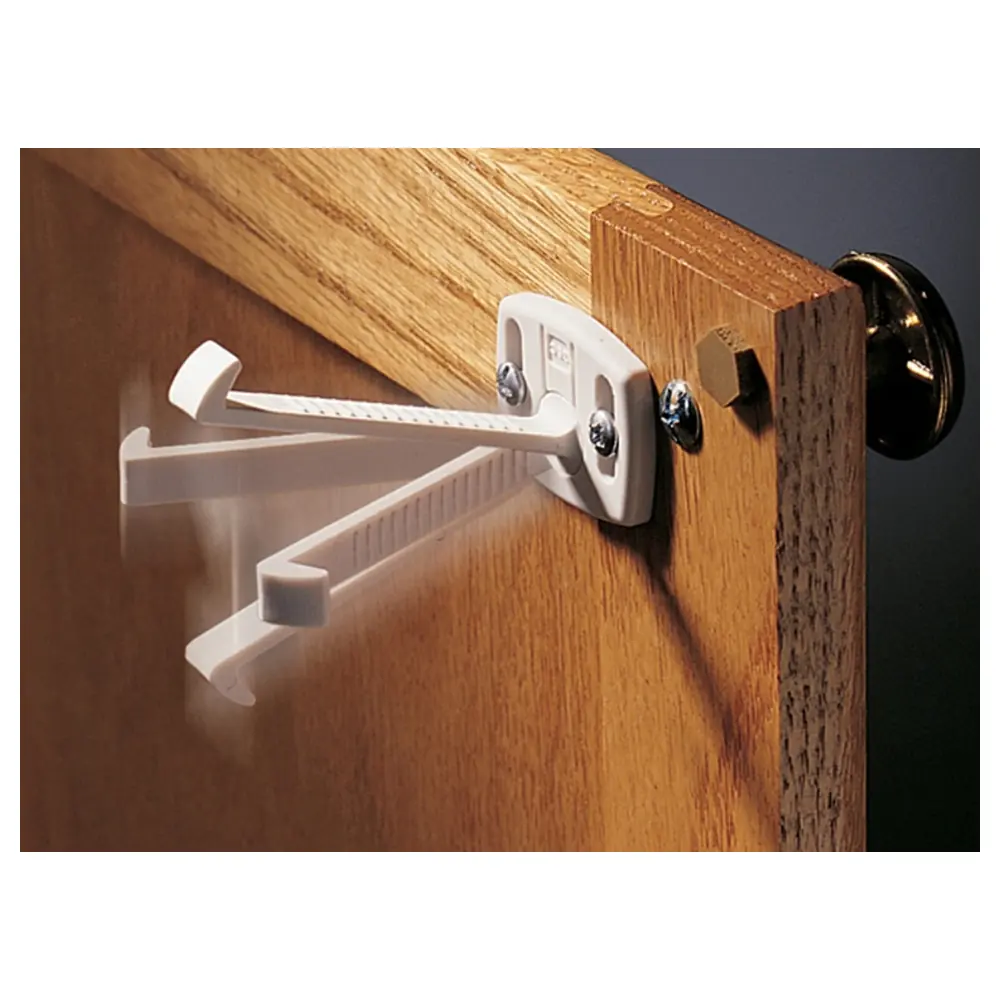 KidCo Swivel Cabinet and Drawer Locks 4 Pack with Swivel Arm Disengage and Screw Mount Installation, White - S333 - Image 2