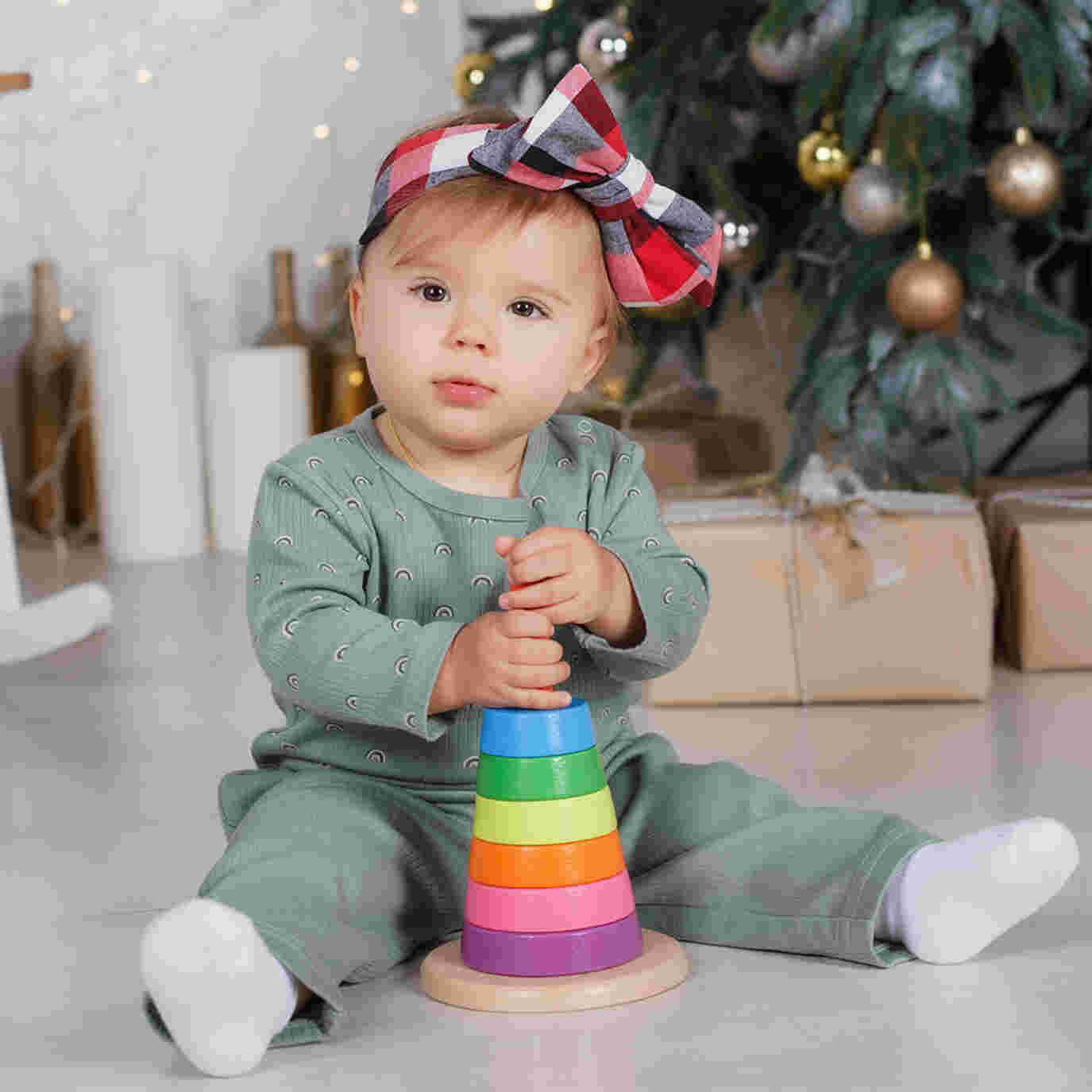 Babies Basic Ribbed Cotton Printed Short Sleeves T-shirt and Pyjama Set 3-6 Months Green M745-TO-GRE-3-6-2PC - Image 6