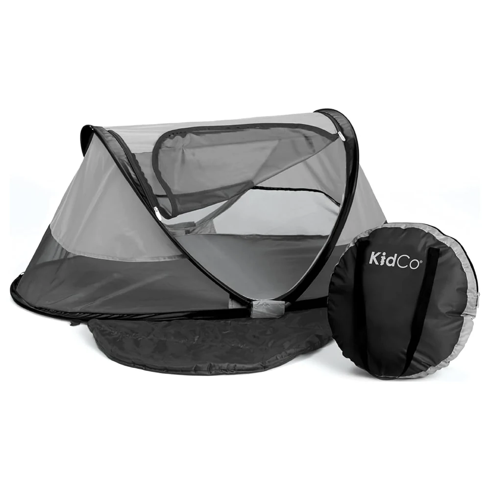 KidCo PeaPod Portable Pop-Up Travel Bed Tent, Midnight, Breathable Mesh with UV Protection, Removable Micro-Lite Pad and Storage Bag - P3012