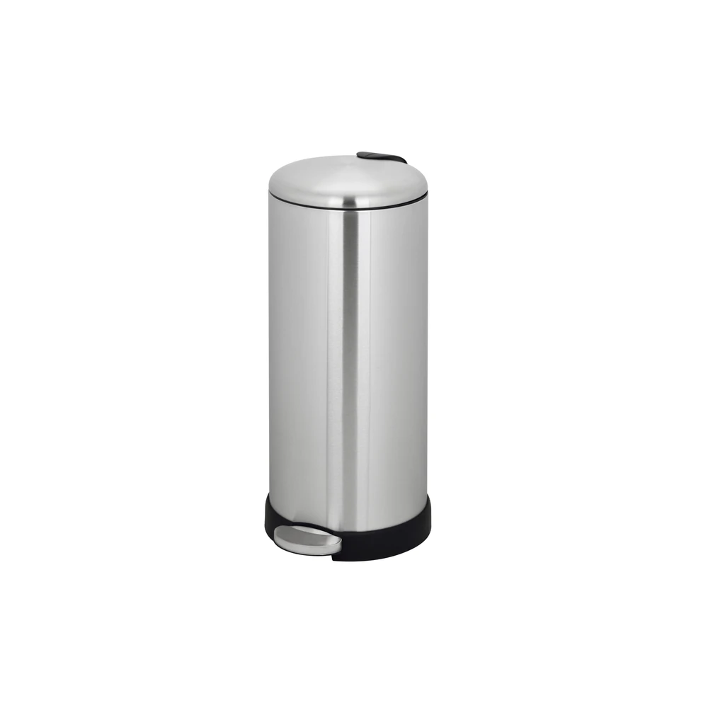 Zolten Stainless Steel Pedal Bin 30 L Satin, Foot operated - C5613429