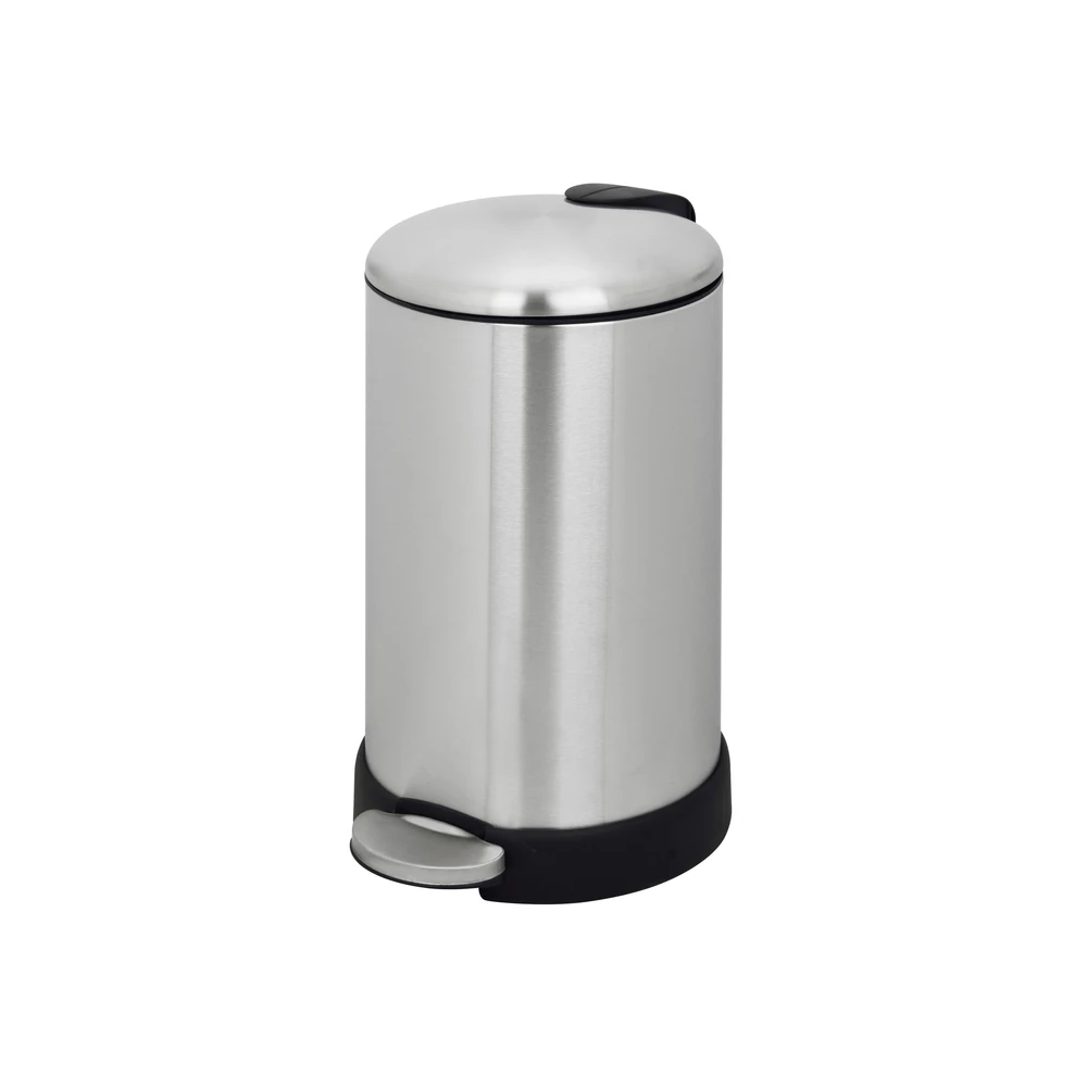 Zolten Stainless Steel Pedal Bin 12 Liter, Satin Finish, Hands-Free Foot Pedal and Domed Lid, Round Kitchen and Bathroom Bin - C5613427