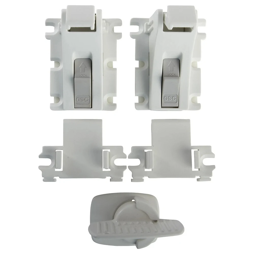 KidCo SecureStick Adhesive Mount Magnet Lock Starter Set with 2 Cabinet Locks, Magnetic Key and Holder, No Drilling - S3362