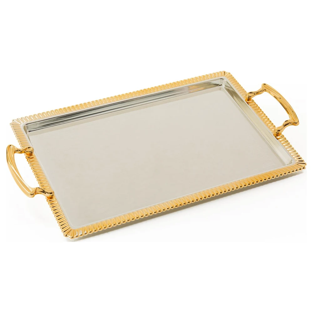 Zolten Silver Plated Rectangular Serving Tray, 50 cm - ZL2013919