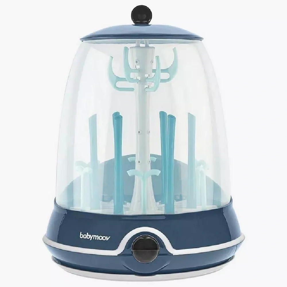 Babymoov - Turbo Electric Steam Plus 2 in 1 Sterilizer And Drying Rack, Sterilize up to 6 bottles at once, automatic dry function, Turbo speed function, BPA-Free, Audible alarm And Automatic switch-off - BMA003110 UK