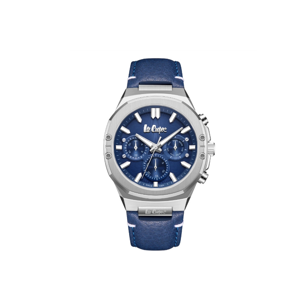 LEE COOPER Orologio da uomo multifunzione D.Blue Dial - LC07465.099, Blu, Cinturino