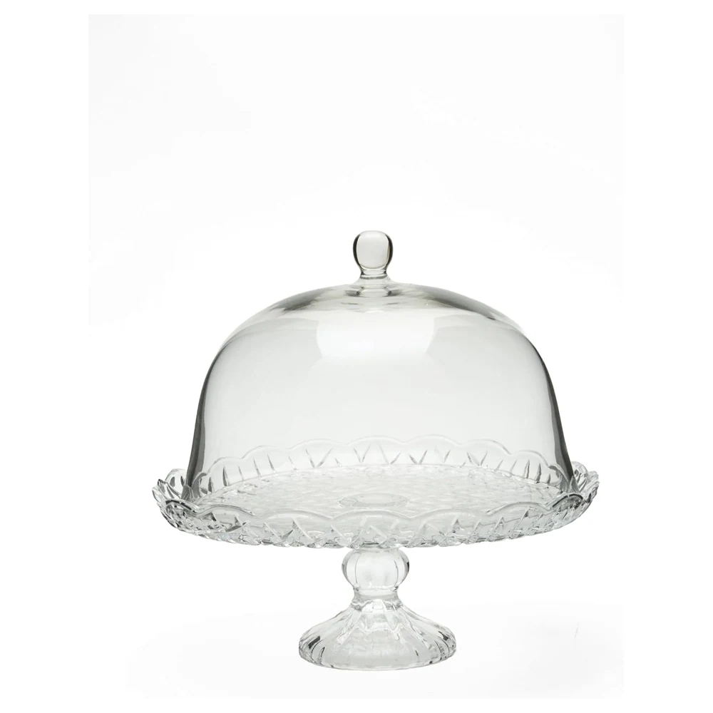 Taliona Clear Glass Galaxy Cake Plate with Dome, 31 x h29 cm - C6913575 - Image 2