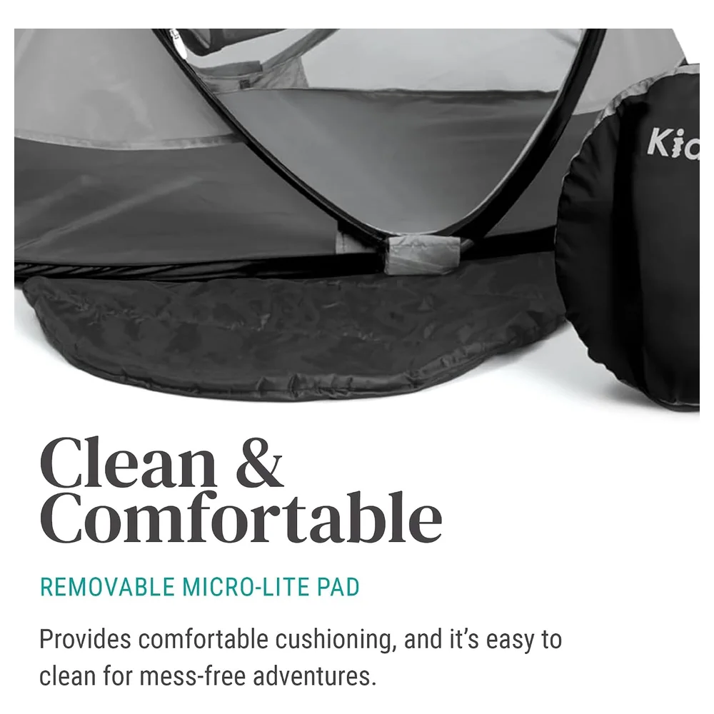 KidCo PeaPod Portable Pop-Up Travel Bed Tent, Midnight, Breathable Mesh with UV Protection, Removable Micro-Lite Pad and Storage Bag - P3012 - Image 3