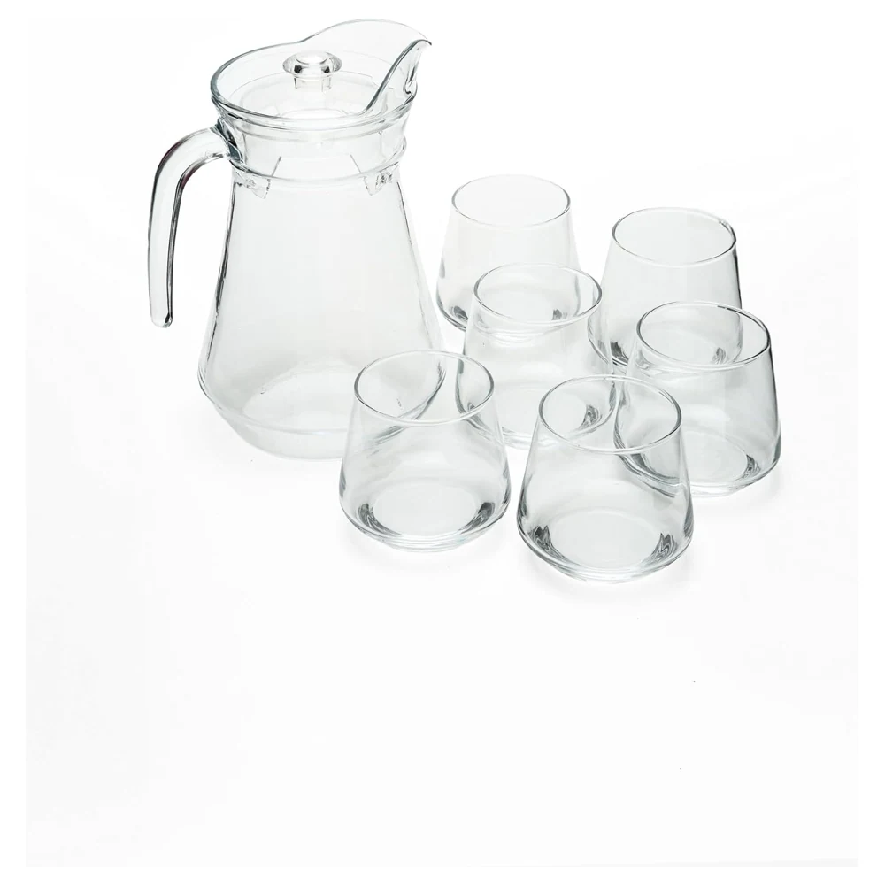 Taliona Lilly 7-Piece Clear Glass Water Set - C6913886 - Image 5