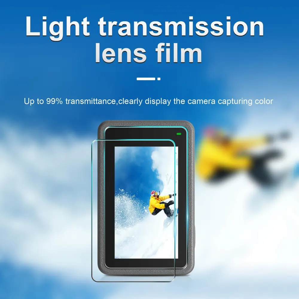 eWINNER 6pcs Tempered Glass Screen Protector Film for DJI Osmo Action 4, 2 Front and 2 Back Screen Protectors plus 2 Lens Film for Osmo Action4 Camera, Clear - NX-QZDR-PS03 - Image 6