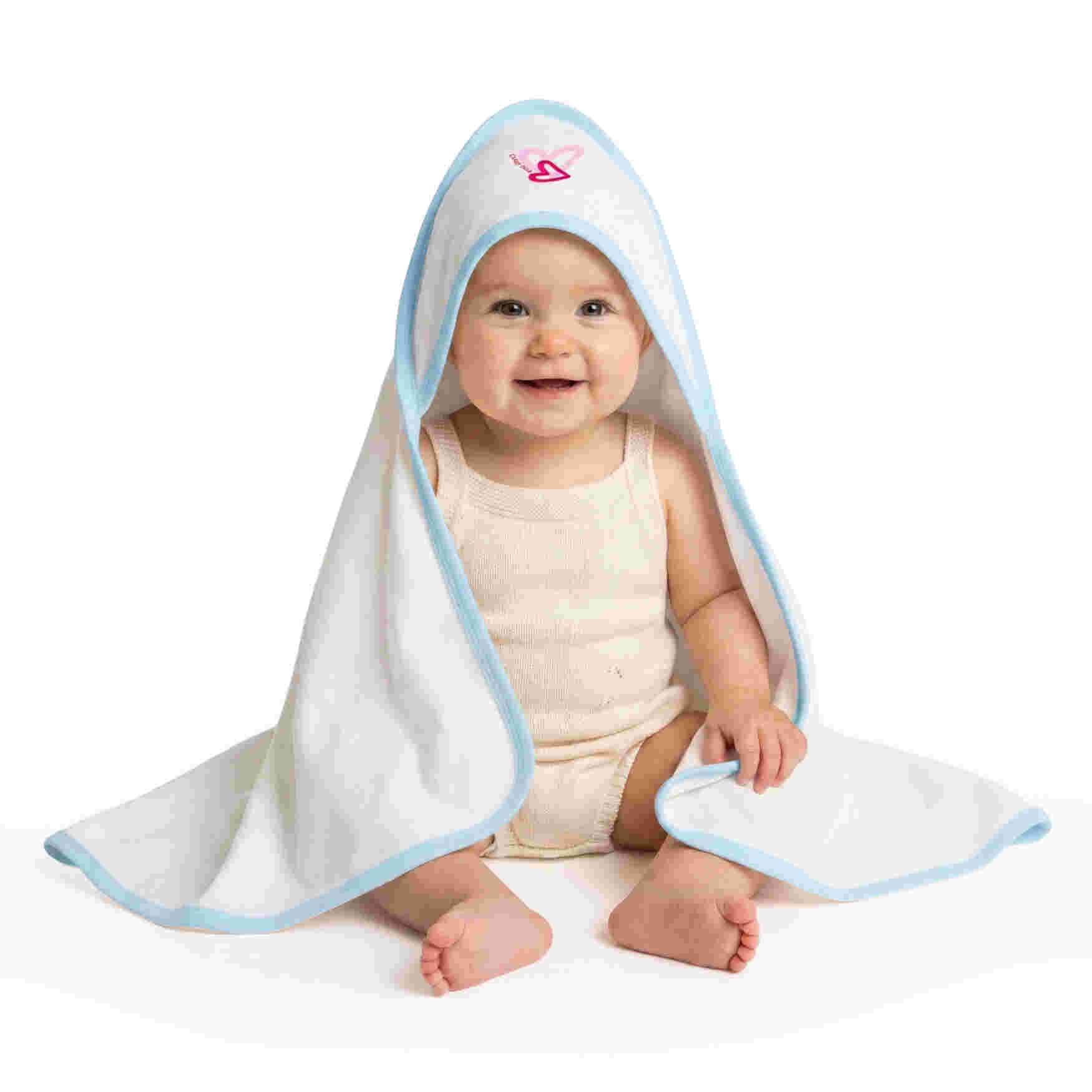 Babies Basic Cotton Swaddle Blanket for New Born 75x75cm Blue V239-BLA-SKY-OS - Image 5