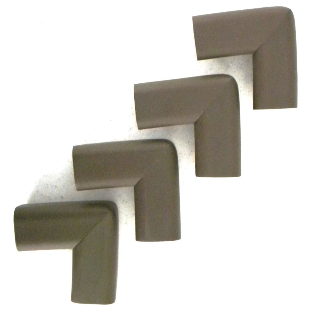 KidCo SecureStick Foam Corner Protectors, Soft Cushioned Adhesive Table Corner Guards for Baby Proofing, Damage-Free Install, Brown, Pack of 4 - S378 - Image 2
