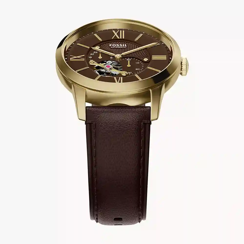 Fossil Townsman 44mm Automatic Brown Leather Watch - ME3286 - Image 3