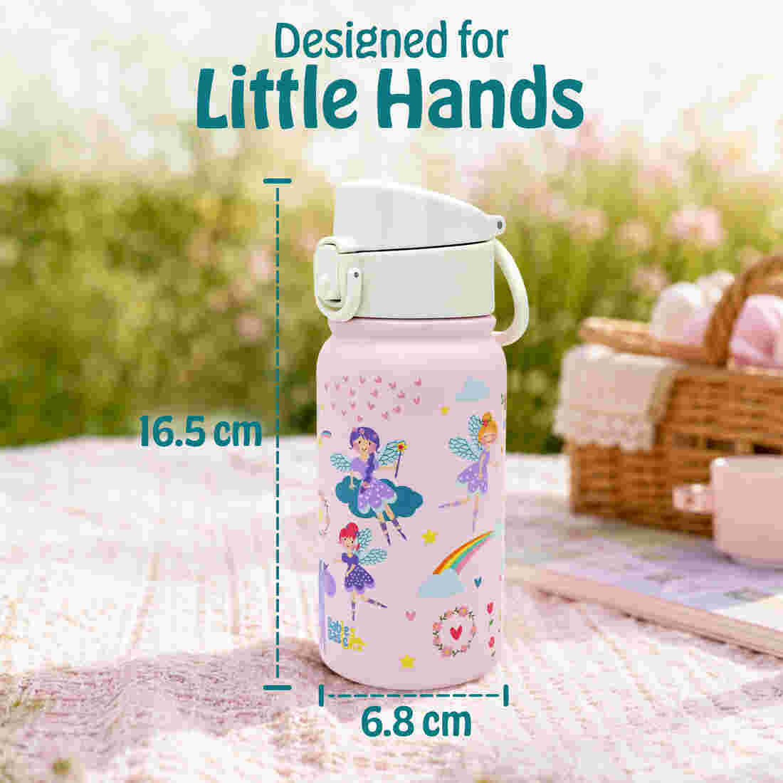 Babies Basic Insulated Bento Lunchbox with Stainless Steel Bottle 3+ Years - Beige - Zoo 12310-MIX-PIN-FAIR - Image 3